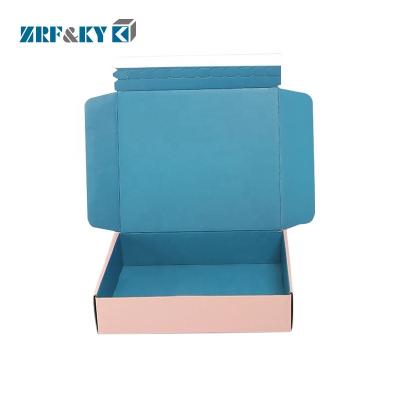 China Recyclable Custom Printed Recyclable Pink Corrugated Cardboard Paper Folding Packaging Gift Boxes for sale