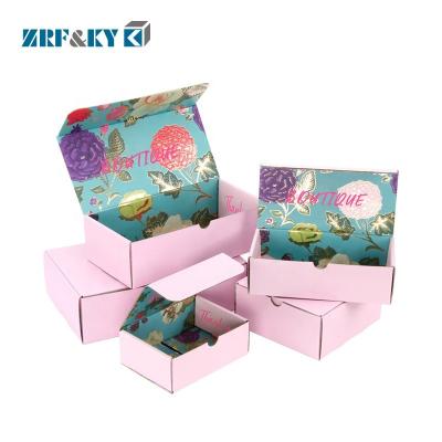 China Recycled Packaging Materials Custom Logo Printed Garment Gift Logistics Mailing Paper Corrugated Shipping Boxes for sale