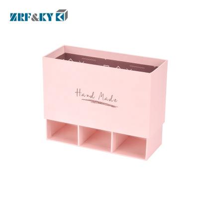 China Recycled Materials Custom Printed Fancy Pink Color Paper Packaging Jars Garment Gift Boxes for sale