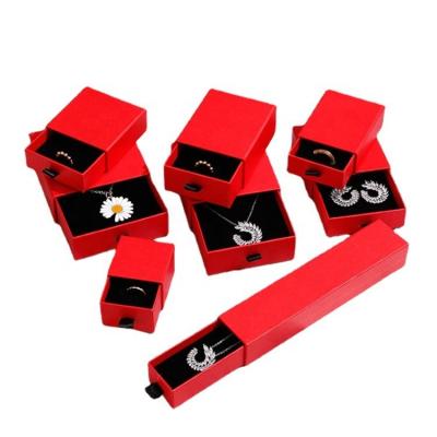 China Newest Drawer Materials Jewelry Box Jewelry Packaging Box Bracelet Necklace Ring Earrings Bracelet Cardboard Recycled Custom Gift Packaging Box Pendant Storage for sale