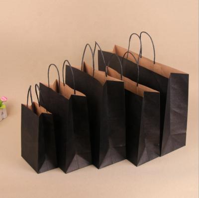 China Luxury Black Recycled Materials Shoes Clothes Packing Paper Bags Custom Printed Logo Shopping Jewelry Gift Bag for sale