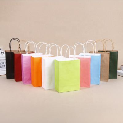 China Cheap Pink Materials Small Jewelery Colored Kraft Square Bottom Bags Recycled Sell Paper Bag for sale