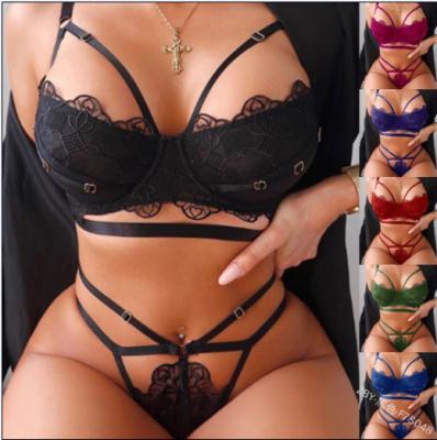 China Hot Women Midnight Sexy Lingere Eroti 2 Piece Set Push Up Lace Lingerie Underwear Mature Sexy Panties for sale