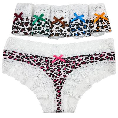 China Sexy Antibacterial Sexy Underwear Lingerie Shorts Shape Leopard Printing Madame Panties for sale