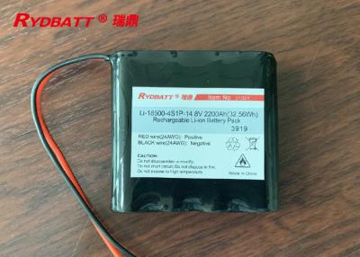 Cina industriale del pacchetto della batteria del pacchetto/14.8V 2.2Ah Li 18650 della batteria 4s1p 18650 in vendita