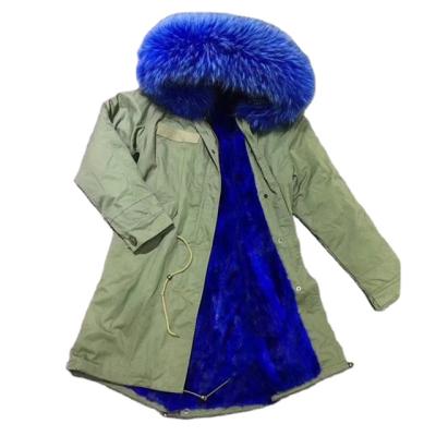 China Real Mink Fur Lining Long Waterproof Parka Navy&Gray&Rose Red Fur Clothes With Luxury Waterproof Winter Jacket For Men And Women for sale