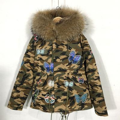 China Wholesale Latest Viable Viable Boys Outwear Camouflage Butterfly Pattern Casual Military Green Short Coat With Hood for sale