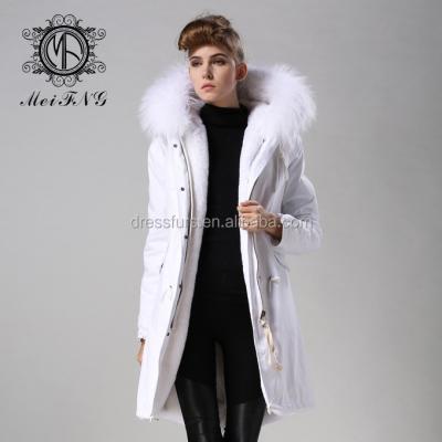 China Women Winter Popular Stylish Breathable Parka White Parka Coats Cotton Long Shell for sale