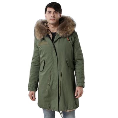 China Wholesale Real Real Fur Jackets Stain Fur Striping Large Raccoon Fur Collar For Men for sale