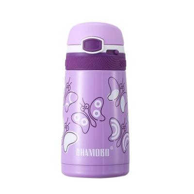 China Sustainable Ring Butterfly 350ml Kids Custom Portable Vacuum Insulated Sports Stainless Steel Water Bottle for sale