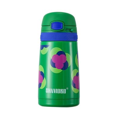 China Viable Custom Design Unique 350ml Vacuum Insulated Straw Children Stainless Steel Water Bottle for sale