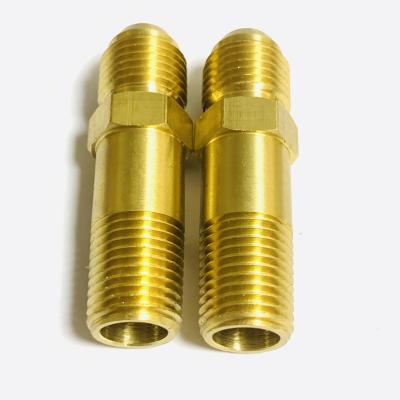 China Water Cooling Line Brass Joint Hex Nipple Selling Double Male Pint Thread Grease Hot Water Hose Pipe For Mold for sale