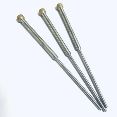 China Mold Parts Din1530 Nitriding Carbide Punch Water Cooling Line Ejector Pin Standard Straight Flat Ejector Pin And Sleeve for sale