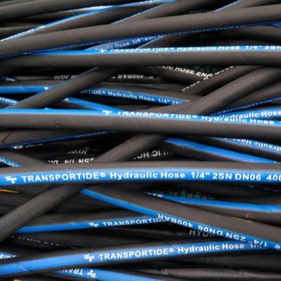 China Transportide brand high quality high pressure hydraulic rubber hoses customized for sale