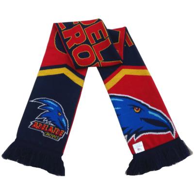 China Sinohigher Acrylic Flag Pattern Shawl Jacquard Soccer Fan Promotional 100% Acrylic Knitted Scarf for sale