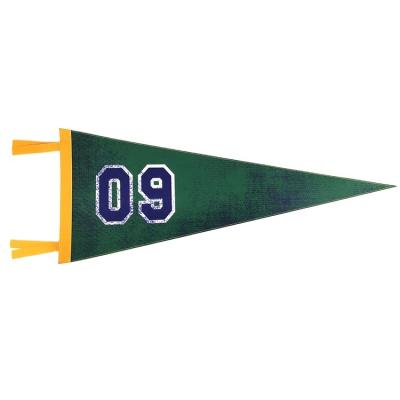 China Hanging Ce Certificated Approved Green Color High Quality Pennant Banner Felt Bunting Flags for sale