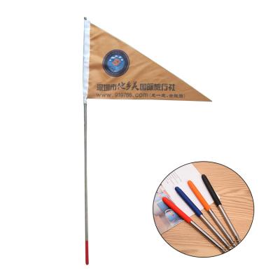 China Price guide 1.2m telescopic good quality and mult-color hand waving flagpole waving for sale