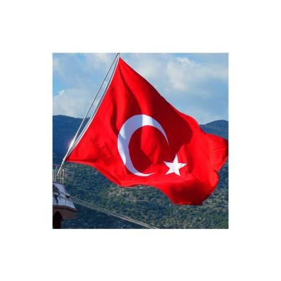 China China Manufacture Quality Polyester 3x5ft TURKEY Flying National Country Flag With Stock for sale