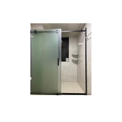 China Modern High Quality European Style Rectangular Sliding Tempered Glass Sliding Rail Shower Room Frameless Door for sale