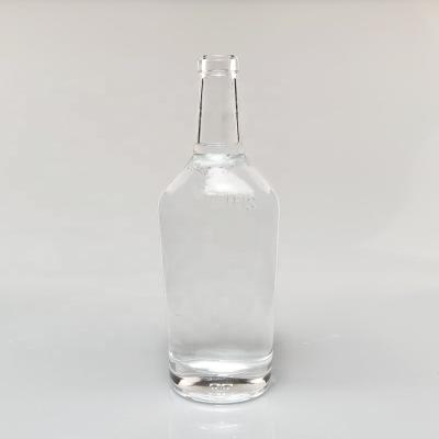 China Beverage Embossing Extra White 750ml Vodka Glass Bottle Premium Glass Bottle 750ml for sale