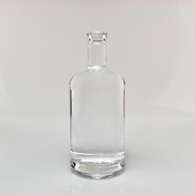 China Beverage 200ml 500ml 700ml 750ml Glass Vodka Bottle Wine Liquor Bottle 750ml Shell Bottles With Cork for sale