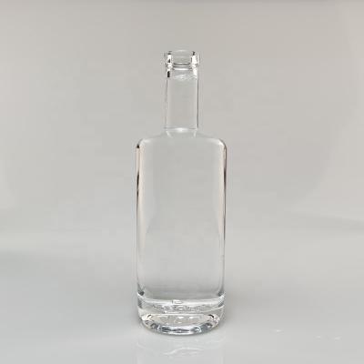 China Wholesale Premium Cork Top Beverage Bottle 500ml Glass Bottle 500ml Clear Whiskey Spirits Bottle for sale