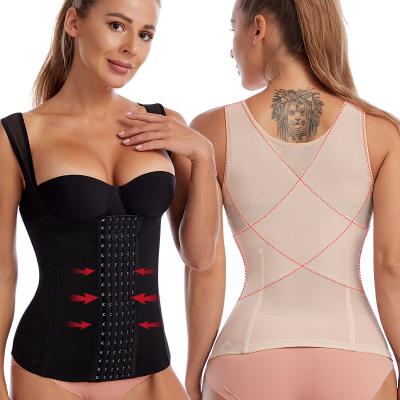 China Hot Sale Women Antibacterial Bodysuit Shapers Slimming Waist Trainer Seamless Underwear Girdle Posture Corrector for sale