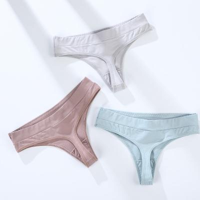 China Cotton G-String Panties Women Girls Cotton Breathable Underwear Wholesale Thongs Comfortable Breathable Thong for sale