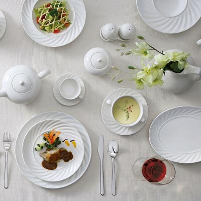 China Sustainable Hot Selling Ceramic White Dish Ceramic Tableware for sale