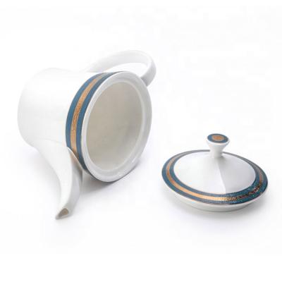 China Sustainable Ceramic Milk Jug Enamel Cookware Set Milk Pot Teapot Set Small Set for sale