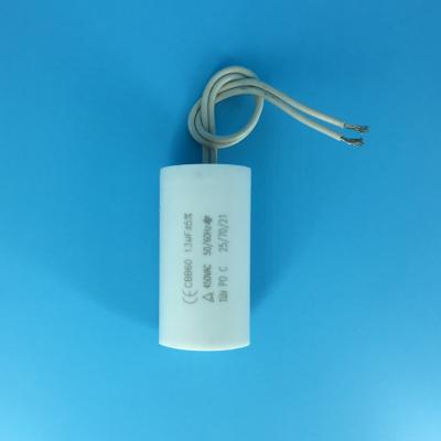 China cbb60 13uf motor ac / capacitor for 450vac electric motor with 2 lead wires for sale