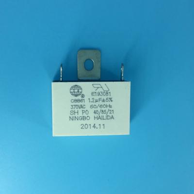 China AC/motor fan capacitors cbb61 1.2uf 450v with no. UL File E193081 for sale