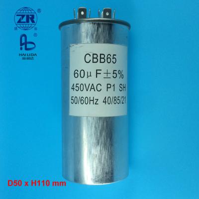 China cbb65a-1 air conditioner capacitor 60uf 450v rohs capacitor cbb65 for sale