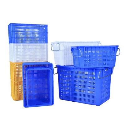 China Durable Rectangle Logistics Shipping Storage Box Plastic Crate Basket Turnover Box for sale