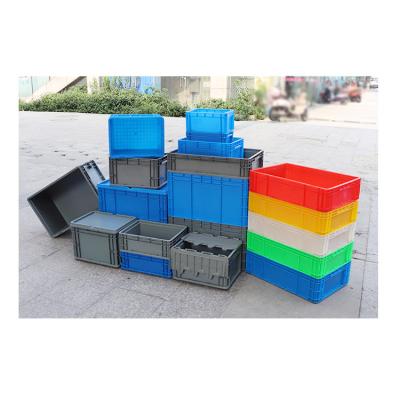 China Stackable EU industry large heavy duty durable plastic bulk container with lid for sale