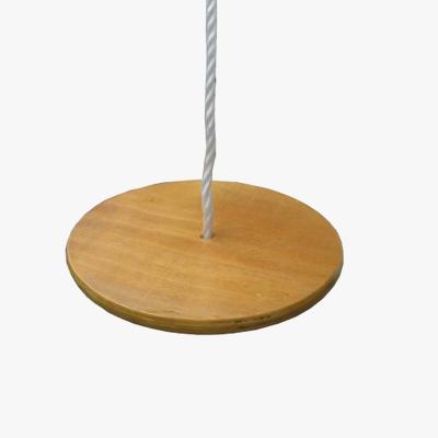 China Traditional Round Wooden Swing Seat With PE Rope for sale