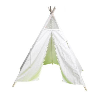 China Toy Kids Soft Indoor Wooden Teepee Tent Cotton Frame Decor Tee Pee Tents For Children for sale