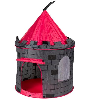 China Soft Gray Toy Kids Castle Play Tent Boys Indoor Outdoor Folding House Tent for sale