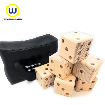 China Hotsale Wooden Yard Lawn Large Wooden Dice Set 5.3cm/7cm (Customized) for sale