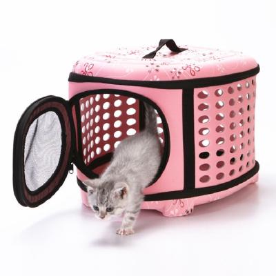 China Viable Outdoor Travel Space Capsule Portable Pet Cat Hollow Foldable Suitcase for sale