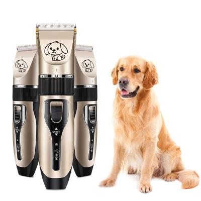 China Viable Rechargeable Electric Dog Cat Pet Hair Trimmer Remover Grooming Quick Cut Shaver Kit Set for sale