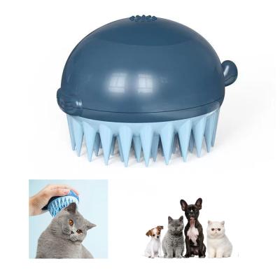 China Viable Wholesale Soft Silicone Massage Brush Dog Cat Hair Bath Comb Pet Bath Brush for sale