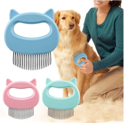 China Viable Pet Grooming Hair Removal Massage Barber Comb Cat Face Shell Comb for sale