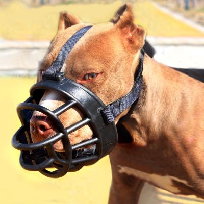 China Fashion Pet Anti-bite Dog Mouth Cover Durable Plastic Adjustable Dog Safety Muzzle for sale