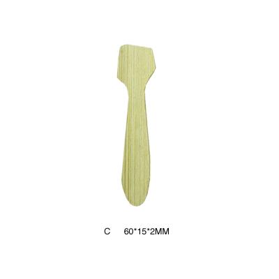 China Logo Natural Round Organic Spatula Ice Cream Scraper Viable Engraving Bamboo Wooden Stick for sale