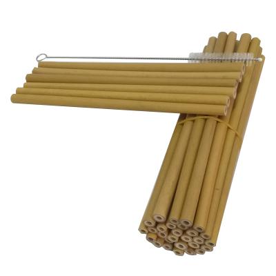 China Modern Wholesale Bamboo Straw Logo Reusable Natural Organic Bamboo Drinking Straw Superior for sale