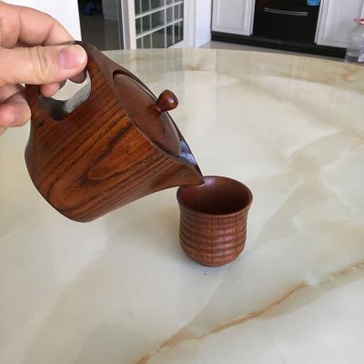 China Japanese Style Creative Coffee Mug Tea Cup Viable Wholesale Wooden Chinese Wooden Cup Retro Small Teapot for sale