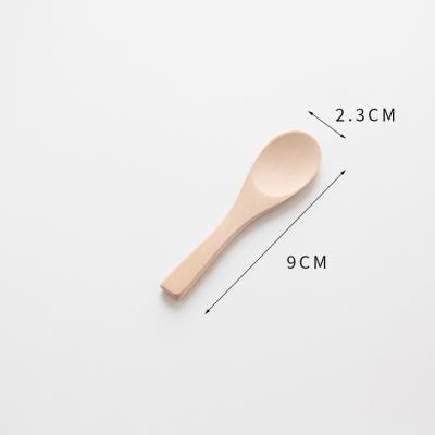 China Viable On Sale Spoon 9*2.3cm Kids Tableware Baby Wooden Spoon for sale