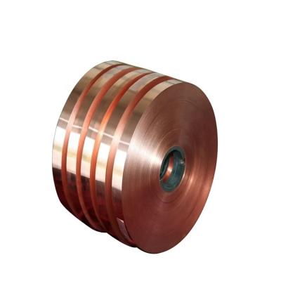 China Hardness H 99.9% Pure Copper Roll Strip Electrolytic Copper Foil C1100 C1200 C1020 C5191 Red Copper Strip Coil for sale