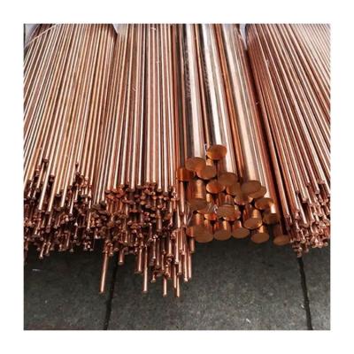 China 8 mm 12 mm 16 mm Diameter Koper Ground Rod C12100 C1100 Pure Copper Bar met normen Te koop